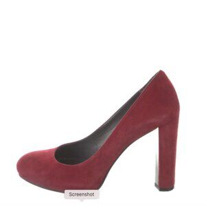 Red Suede Pumps 6.5